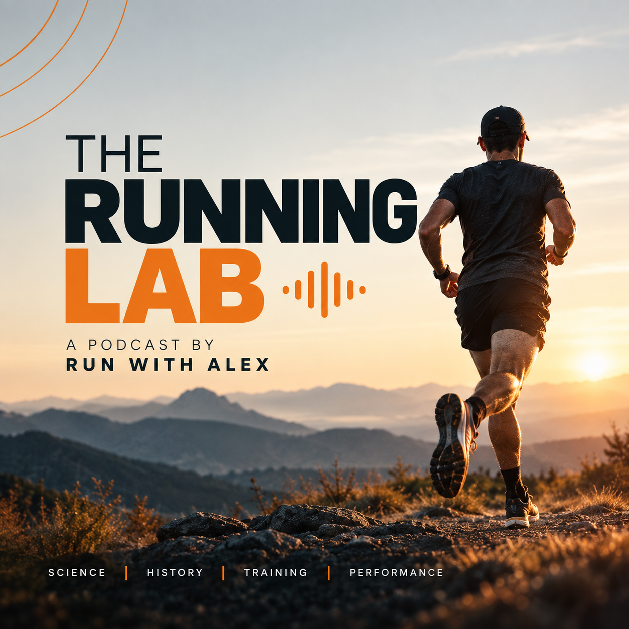 The Running Lab podcast logo