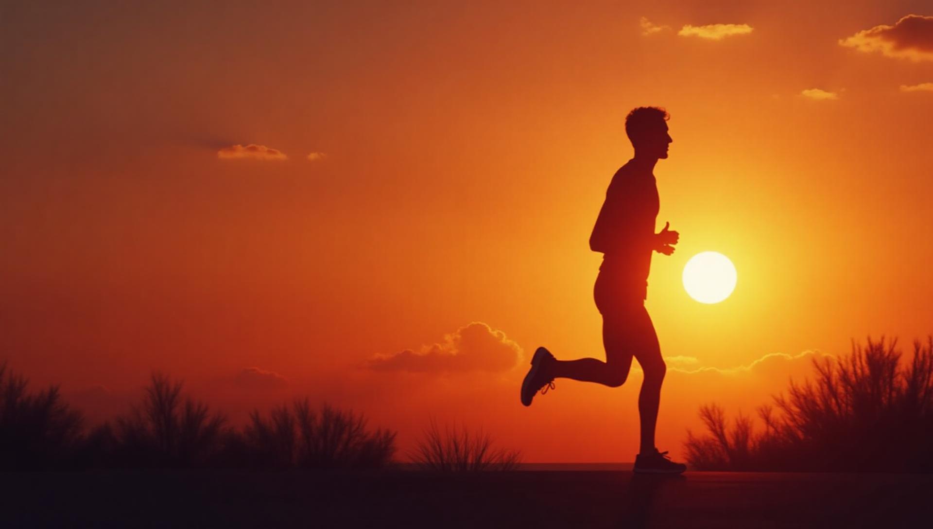 Runner at sunrise